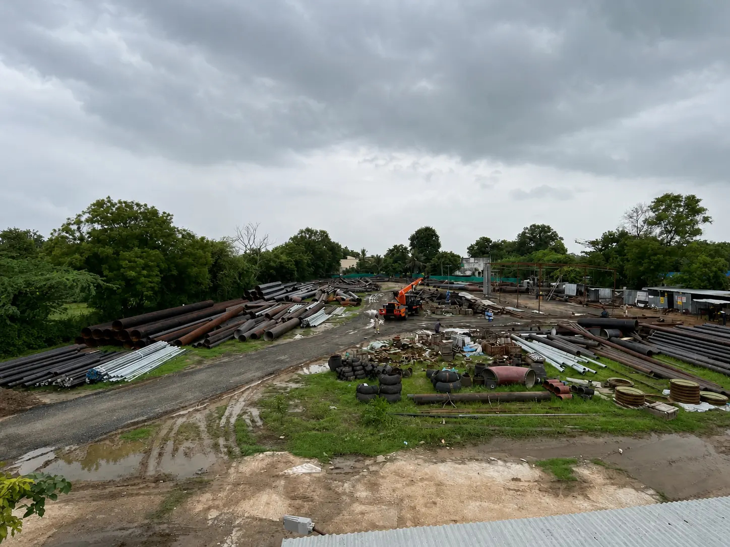 Wide view of the Vadodara fabrication yard