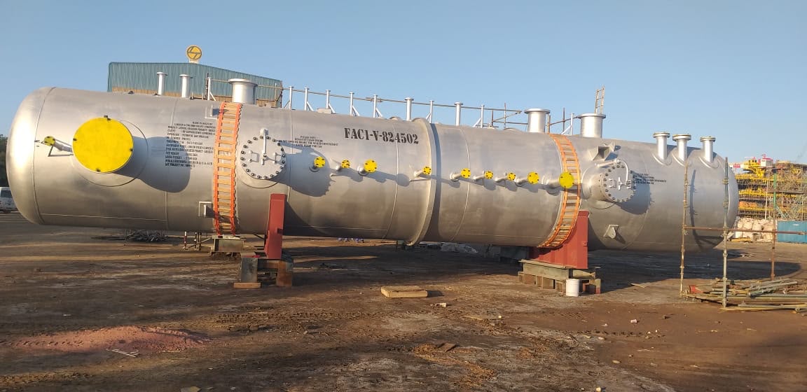 Completed Samsung LPG storage bullet vessels in Sohar, Oman